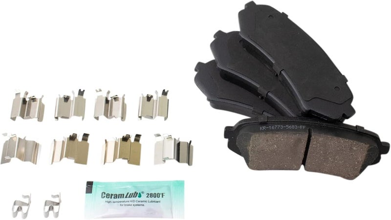 TRQ وسادات الفرامل الخلفية السيراميكية متوافقة مع 1998-2007 لكزس LX470 1998-2007 تويوتا لاند كروزر - Image 2